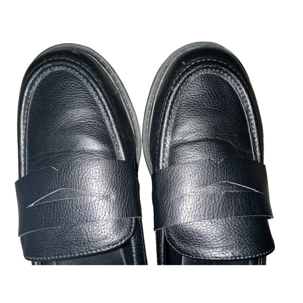 Sincerely Jules Slip On Platform Black Oxford Loafer Shoes Women Size 10M Rocker